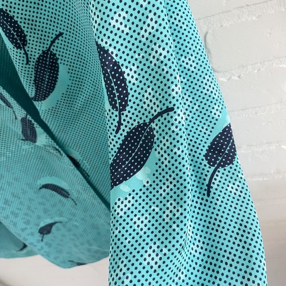 Vintage 80s Matching Set (3 pieces) Blazer Cami Midi skirt Iridescent Blue Sz S - Picture 8 of 15